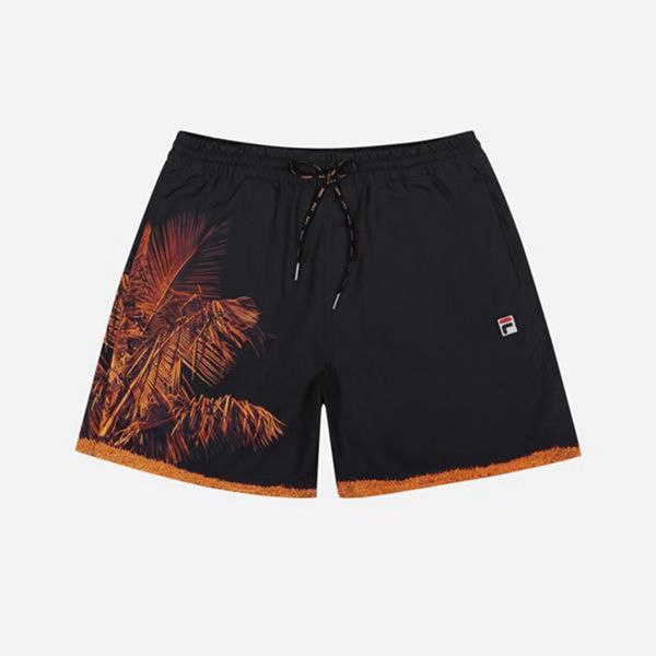 Fila Artist Graphic Woven Women's Shorts - Black,NZ 793-43690